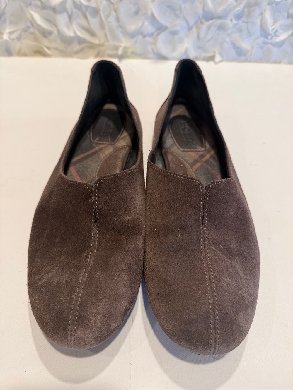 Born Women's Brown Suede Slip-On Loafers